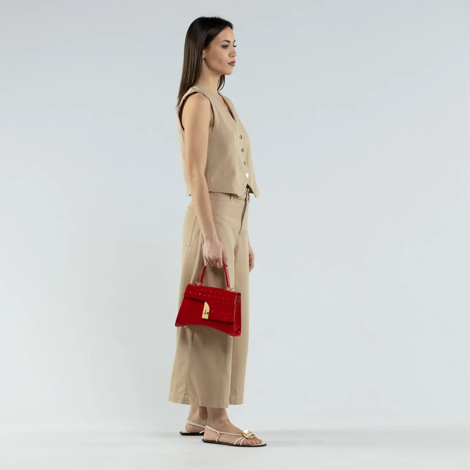 Arco Small Satchel - Red Logo Patent - Image 6