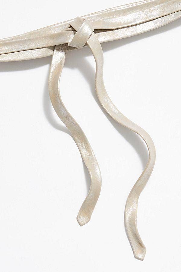 Midi Wrap Belt - Silver Shimmer - Image 4
