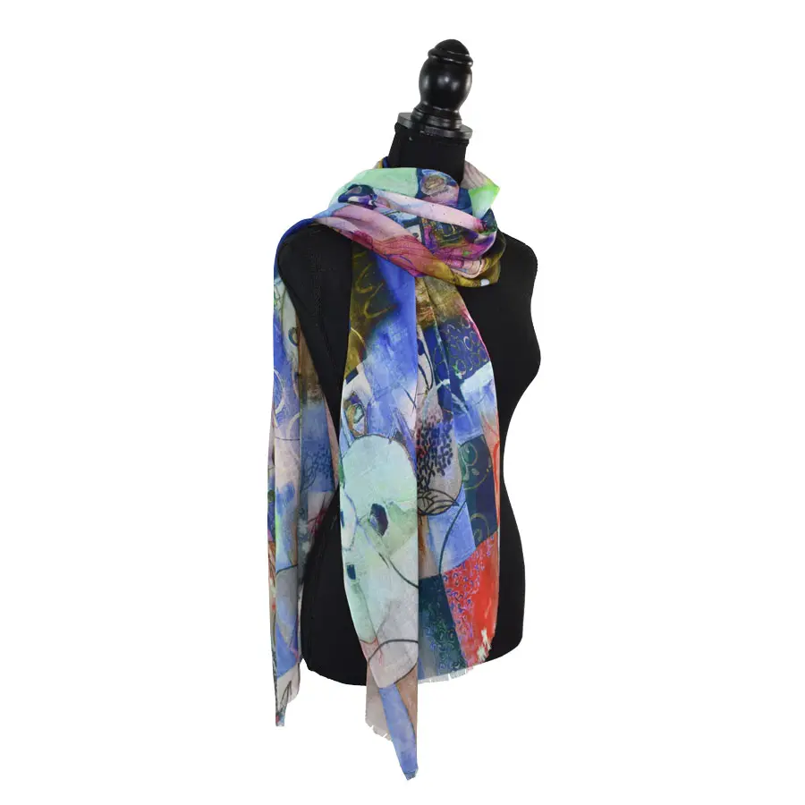 Mimzy Graphic Narrow Summer Scarf - Image 2