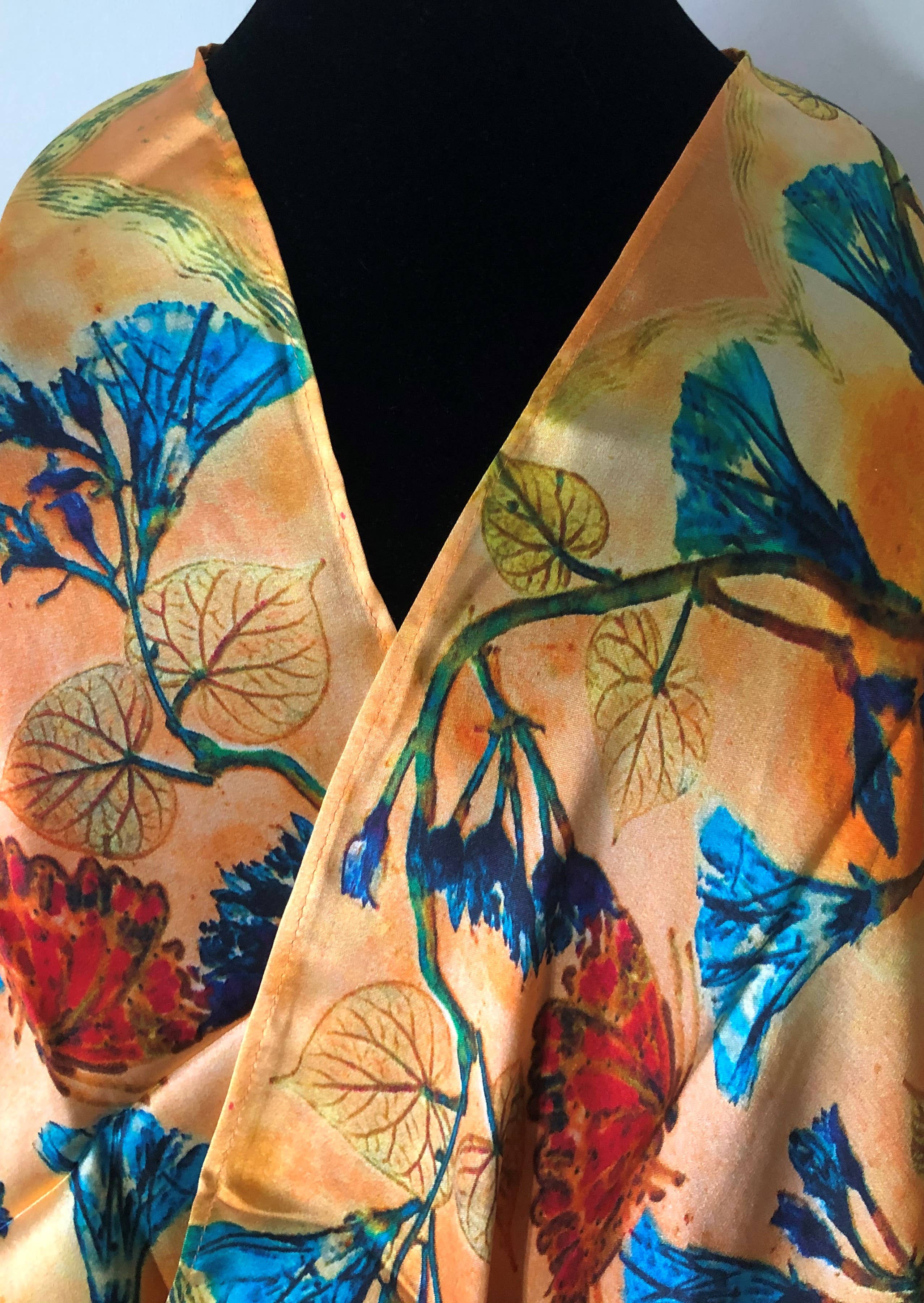 Morning Glory Silk Scarf - Image 2