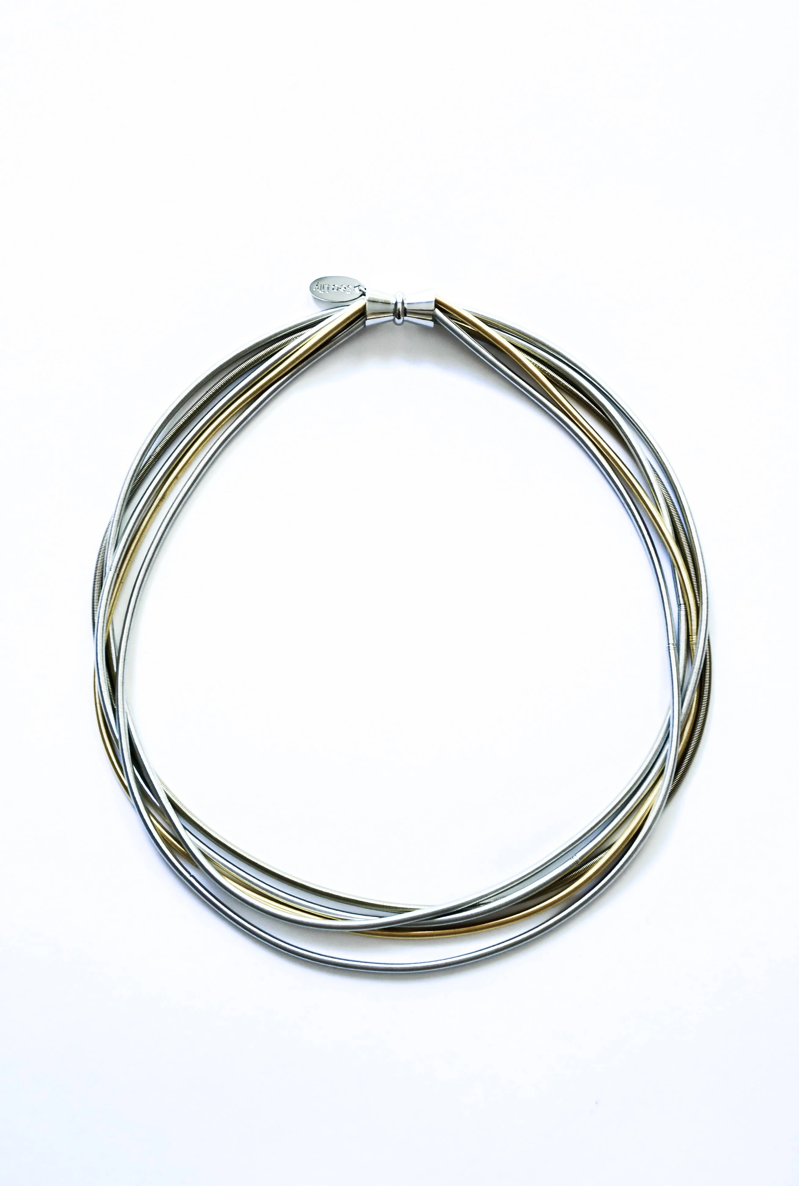 Multi 5 Strand Wire Short Link & Chain Necklace