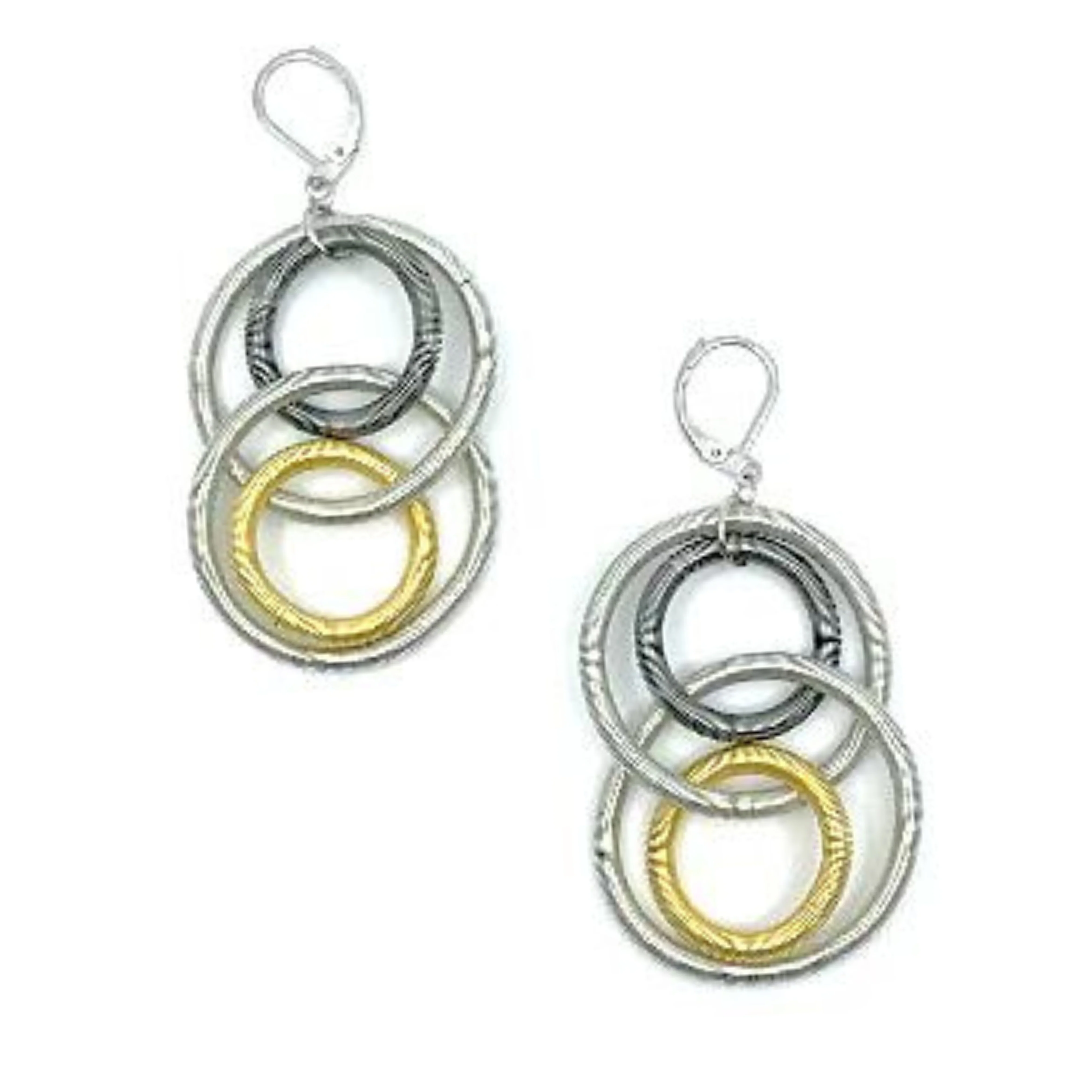 Multi Color Large Loop Wire Earrings