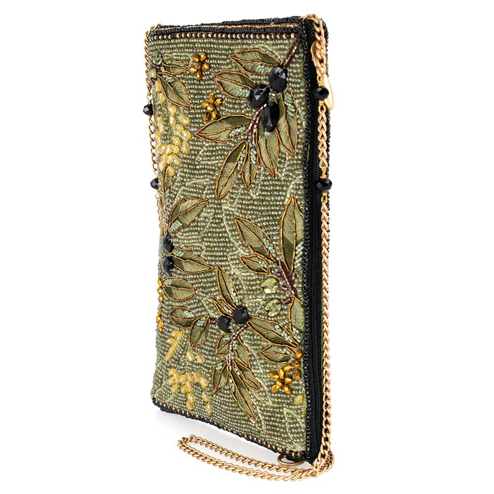 Olive Branch Beaded & Embroidered Crossbody Phone Bag - Image 4