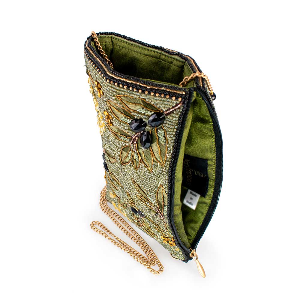 Olive Branch Beaded & Embroidered Crossbody Phone Bag - Image 5
