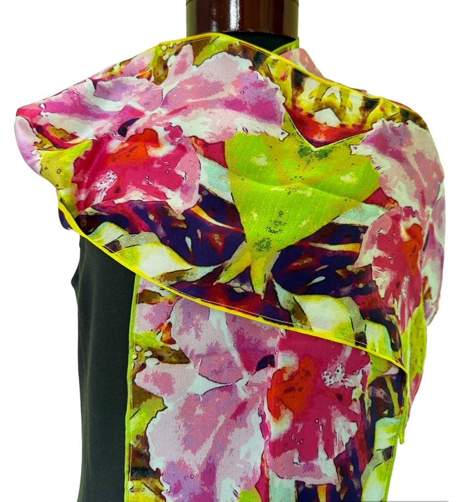 Orchid Hearts Silk Scarf - Image 2