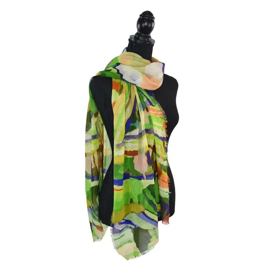 Pedro Painterly Landscape Scarf - Image 2
