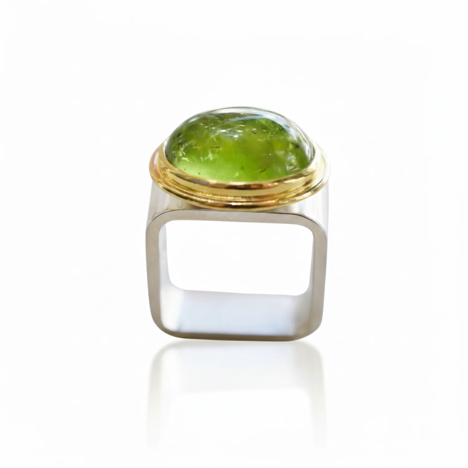 Peridot Square Ring 11x14mm - Image 3