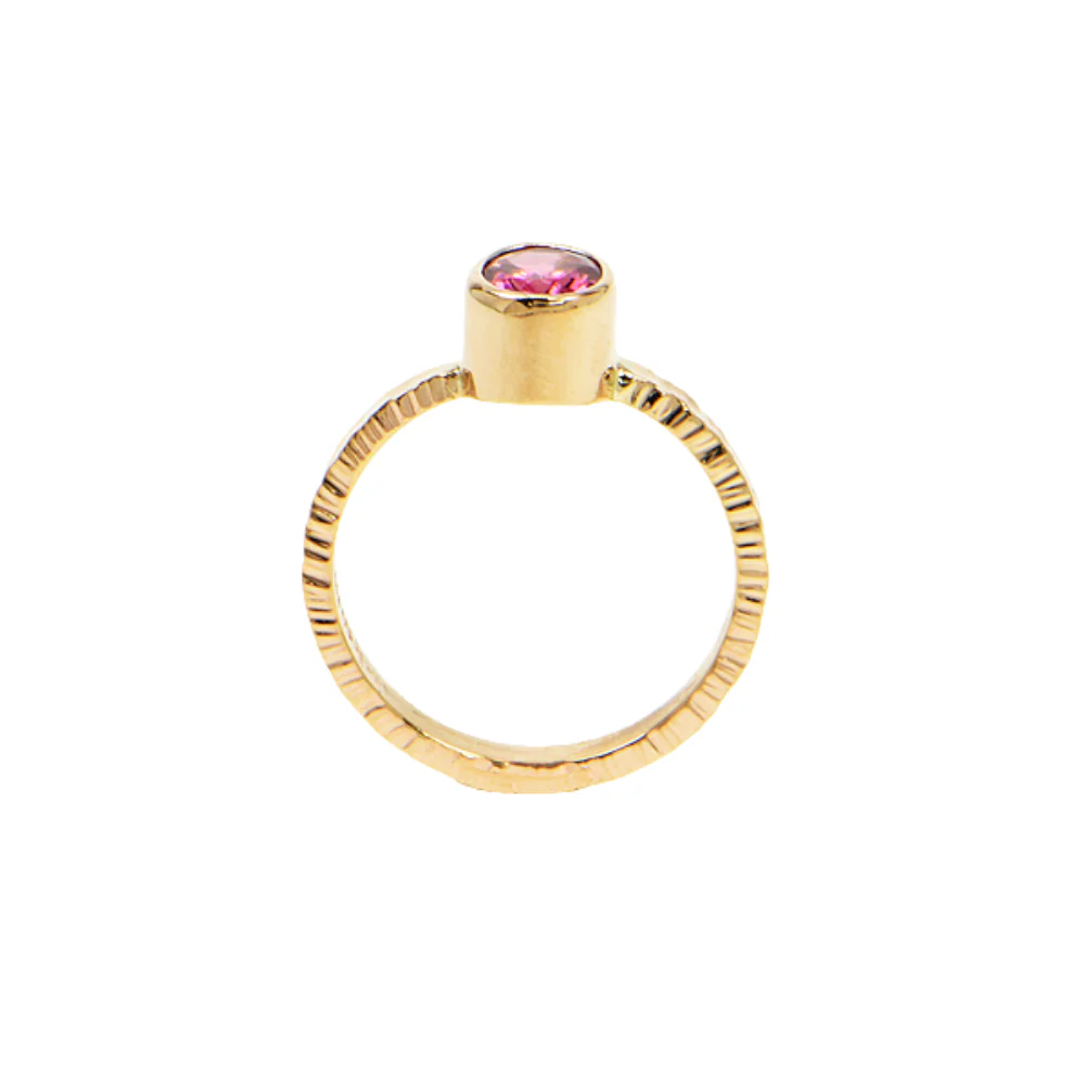 Pink Tourmaline Faceted Ring - Image 3