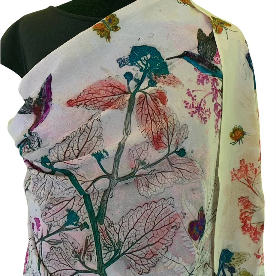 Pollination Garden Cotton Scarf