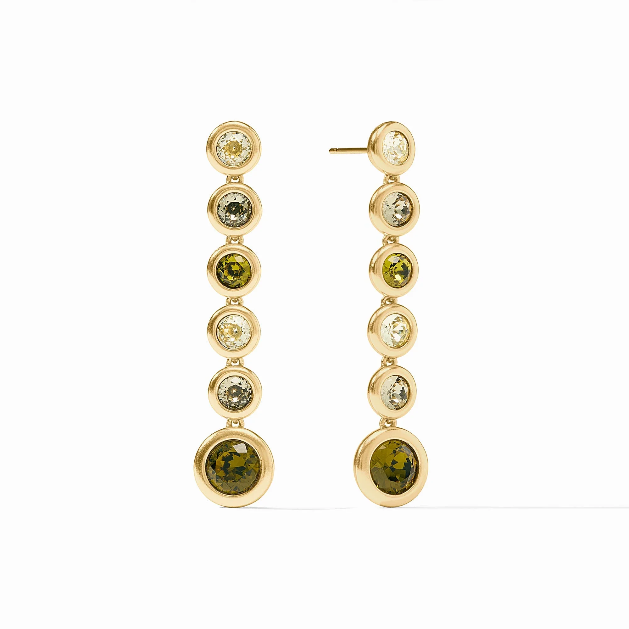 Rainbow Tier Earrings - Shades of Jade
