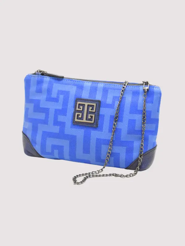 REA Crossbody Bag – CLASSIC Pattern in Blue Tonal - Image 2