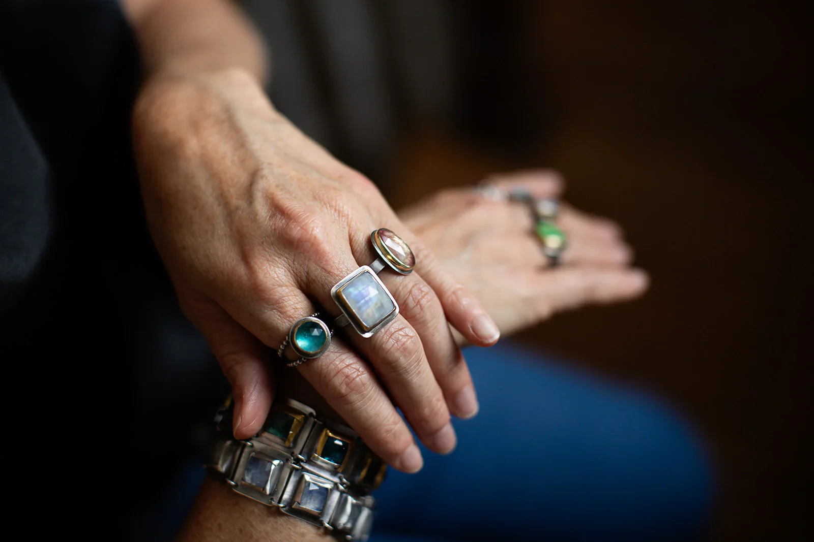 Rectangular Moonstone Ring - Image 3