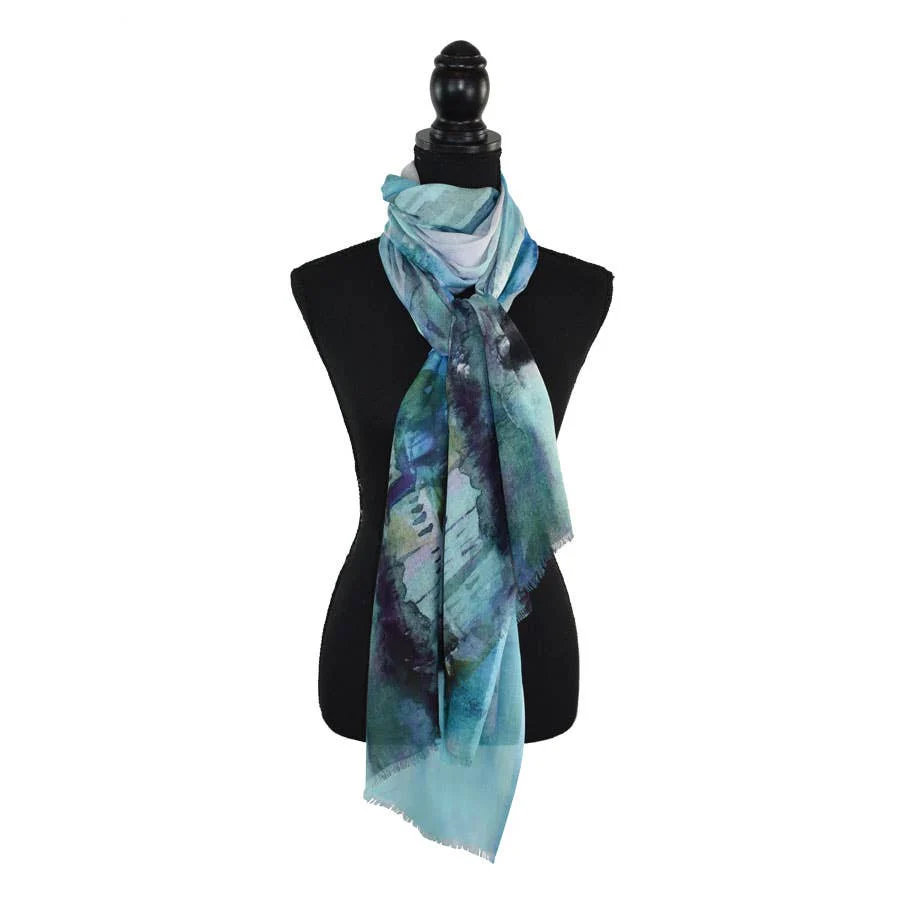 Rianne Painterly Landscape Beach Scarf - Image 2