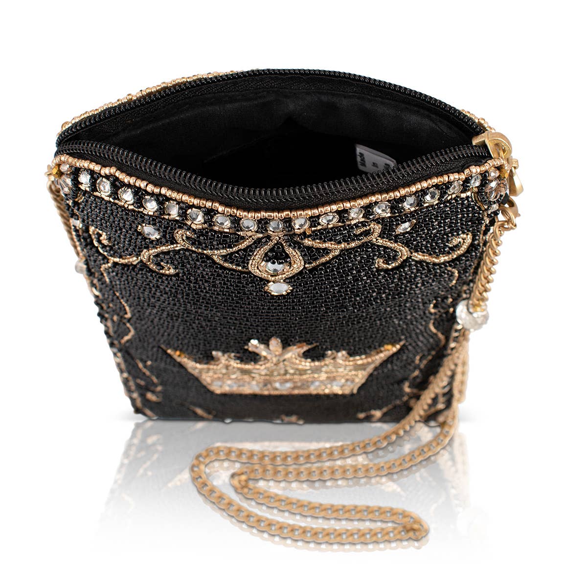 Royalty Gold Crown Mini Crossbody Handbag - Image 4