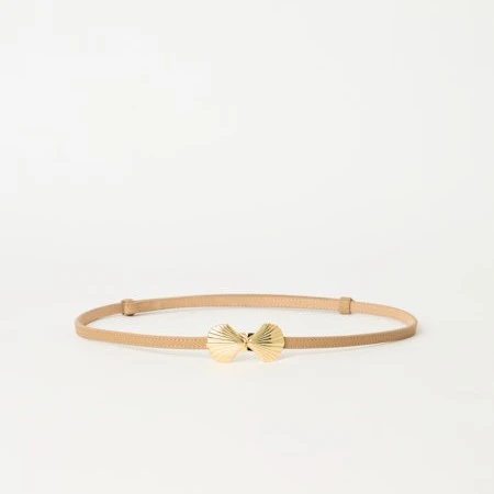 Shelbi Leather Belt - Vacchetta Gold