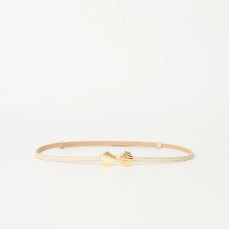 Shelbi Leather Belt - White Gold