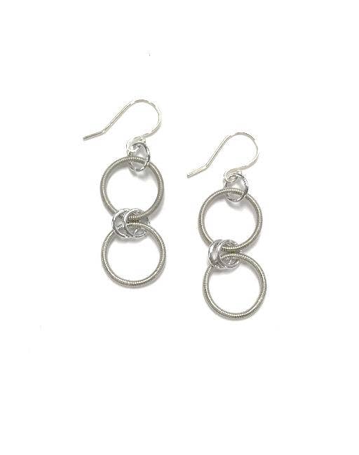 Silver Double Looped Earring