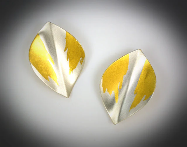 Single Leaf Stud Earrings - Image 2