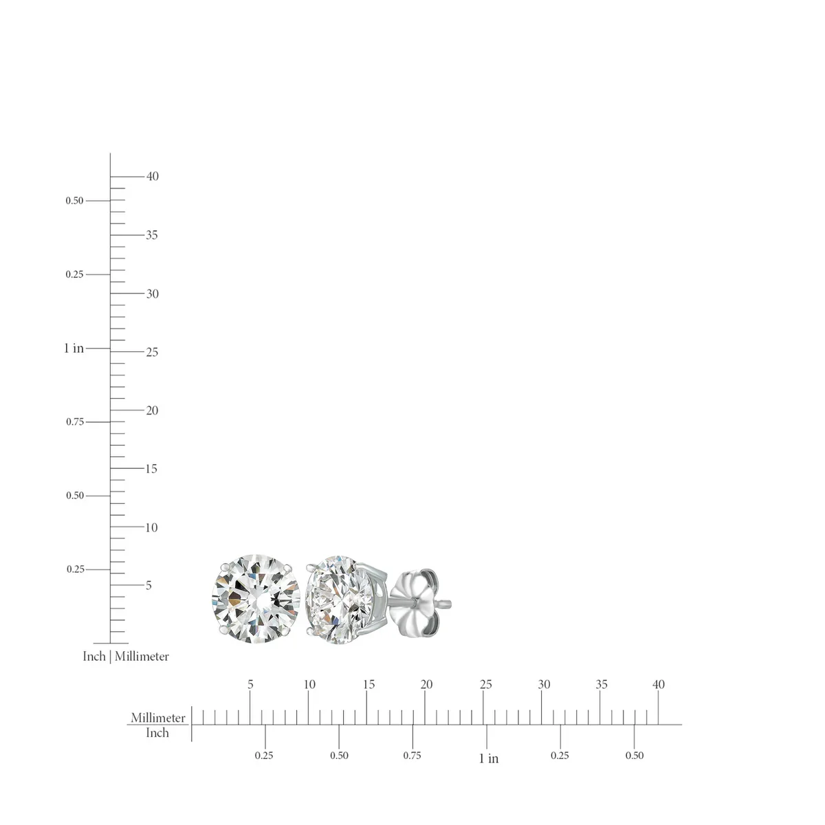 Solitaire Brilliant Studs in Pure Platinum- 2ct - Image 3