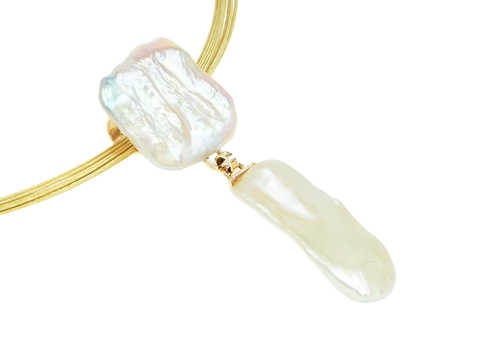Square Freshwater Pearl Pendant - Image 2
