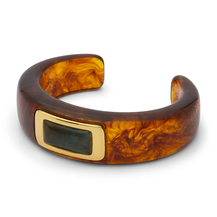 Tortoise Shell and Labradorite Cuff