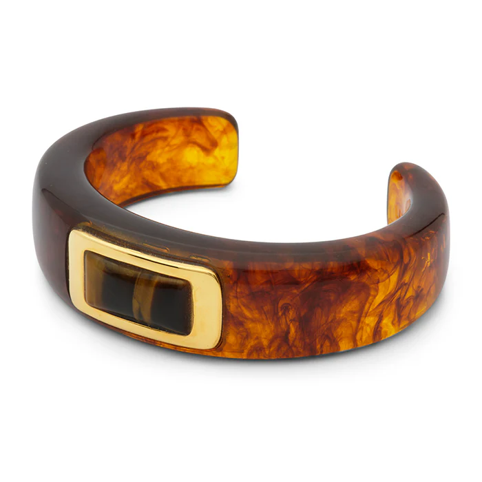 Tortoise Shell and Tigers Eye Cuff