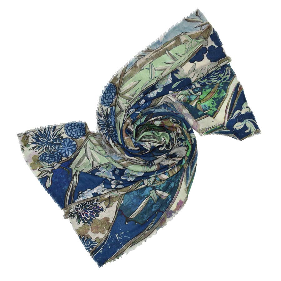 Tyvinia Floral Swirl Scarf - Image 3