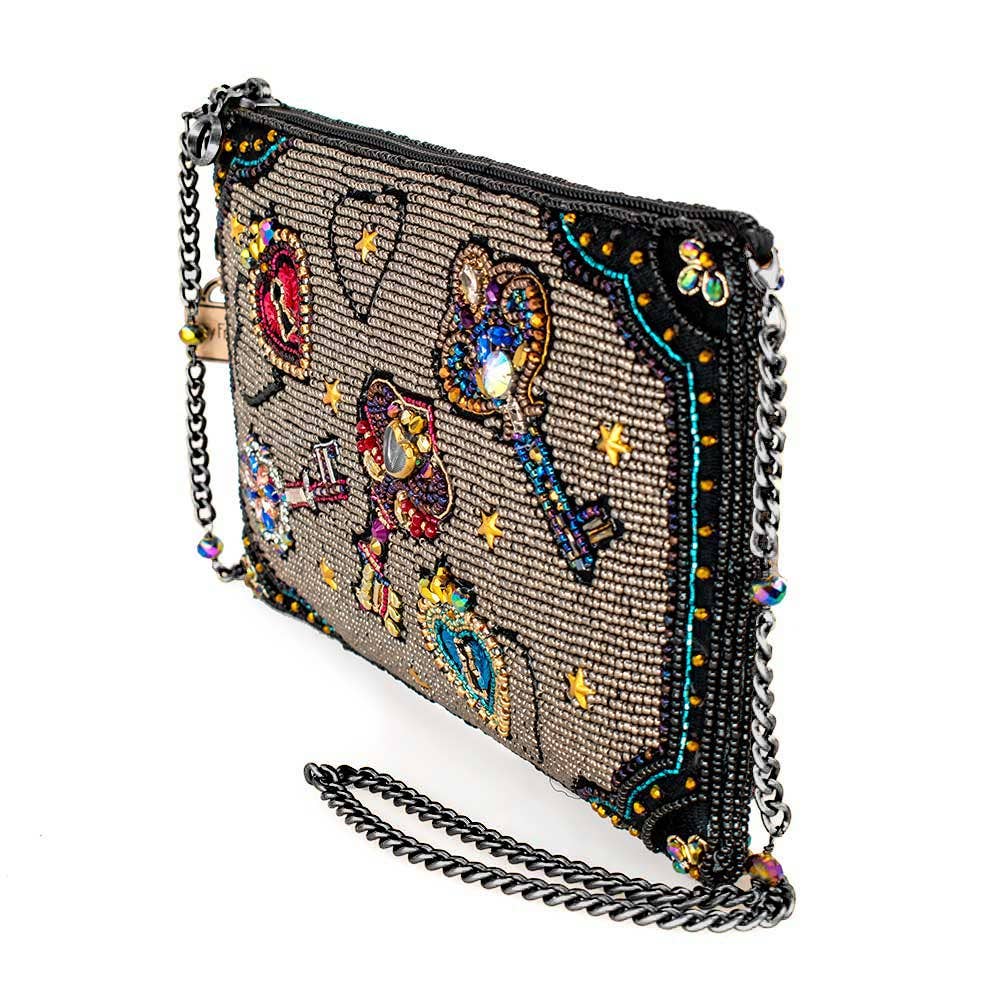Unlocked Magic Beaded Keys & Hearts Mini Crossbody Handbag - Image 6