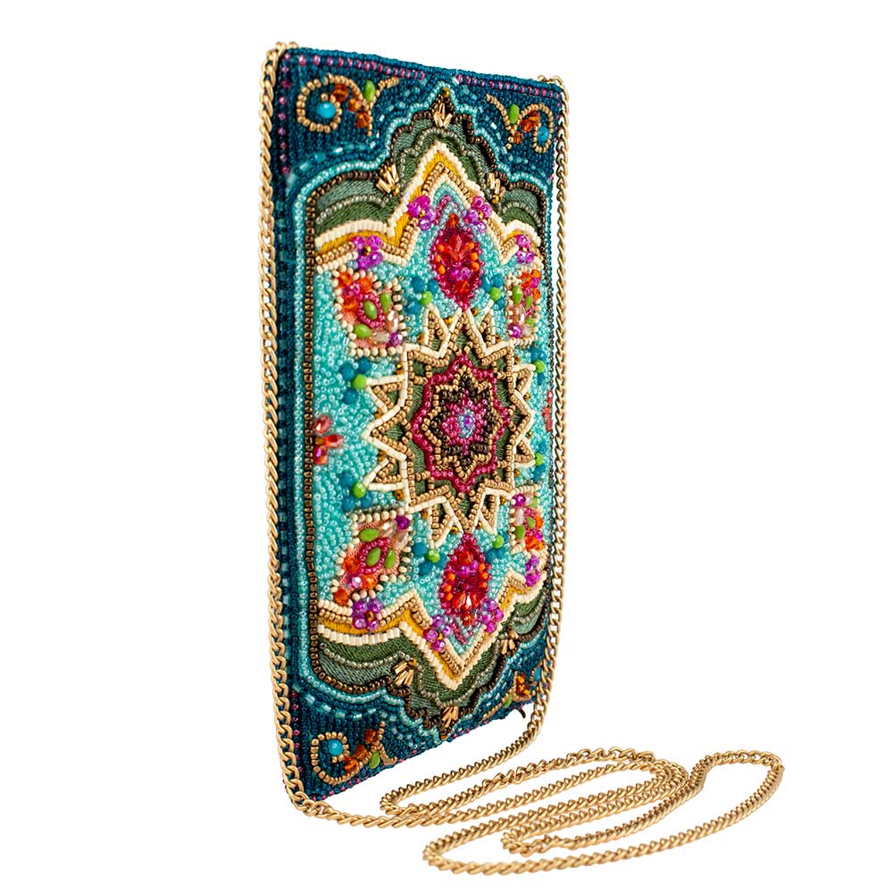 Venice Beaded Multi-Color Mosiac Crossbody Phone Bag - Image 4