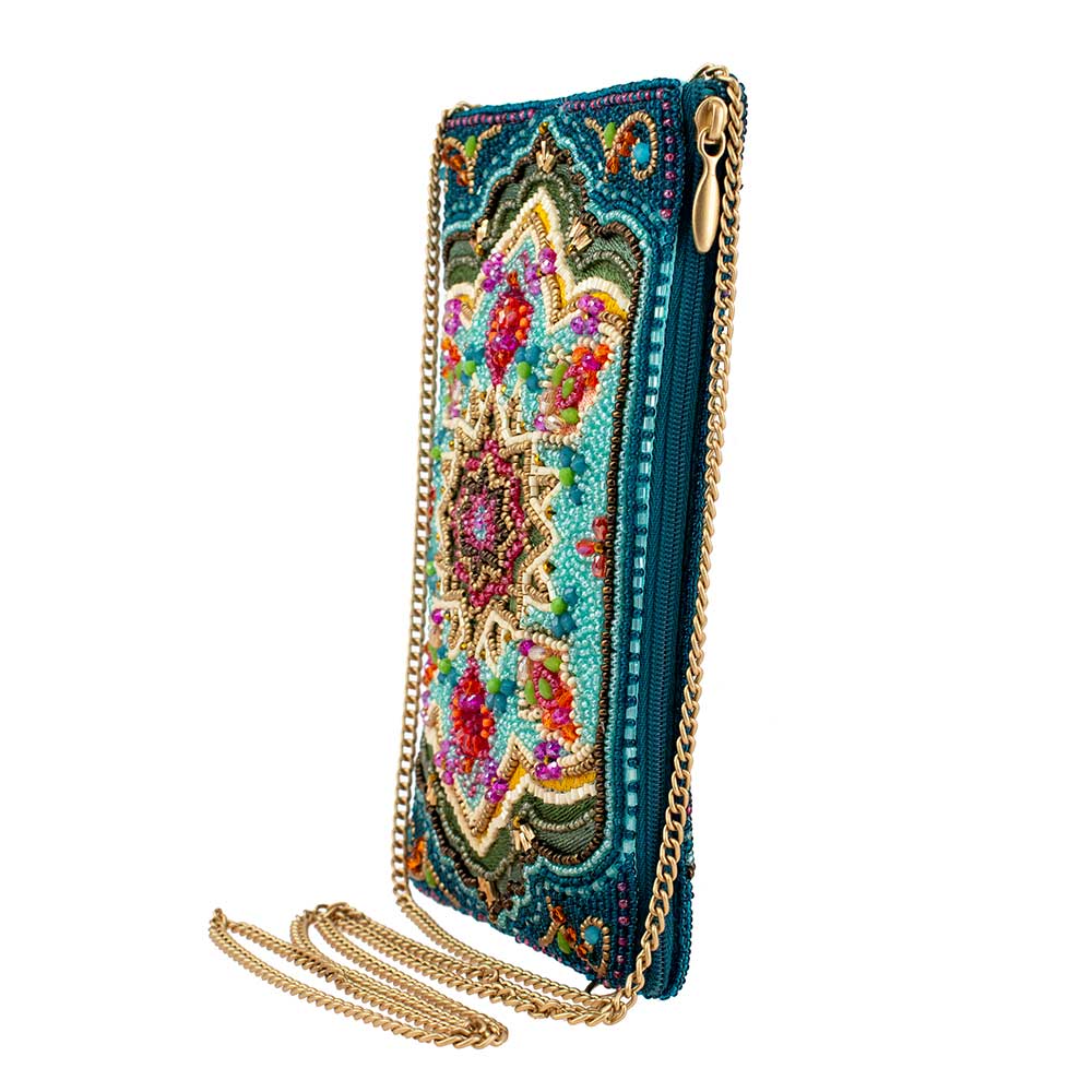 Venice Beaded Multi-Color Mosiac Crossbody Phone Bag - Image 5