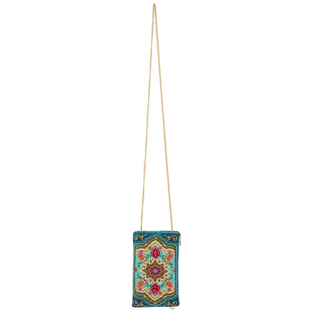 Venice Beaded Multi-Color Mosiac Crossbody Phone Bag - Image 6