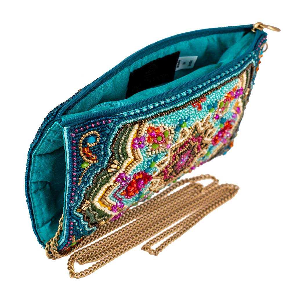 Venice Beaded Multi-Color Mosiac Crossbody Phone Bag - Image 7