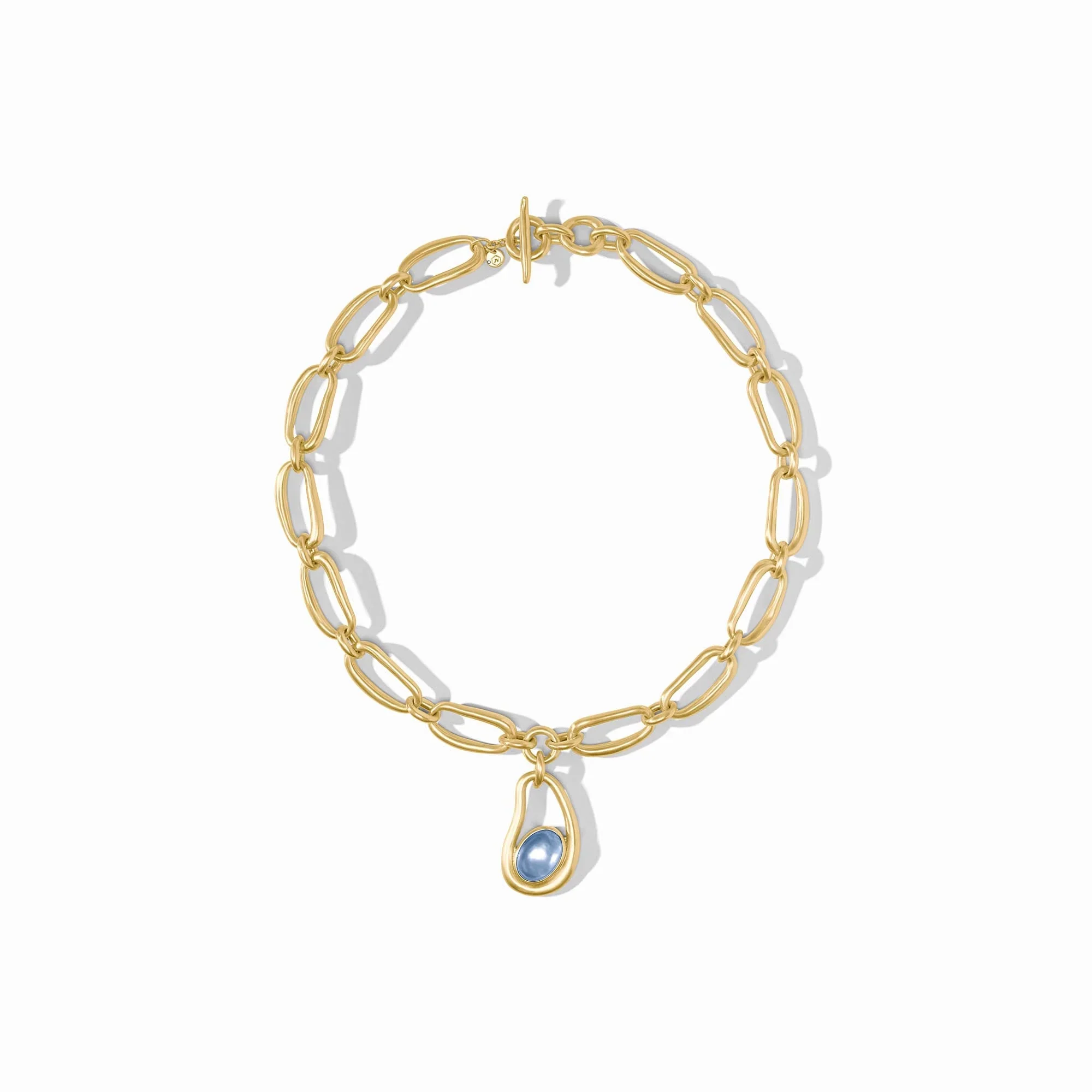 Wave Statement Necklace - Chalcedony Blue - Image 3